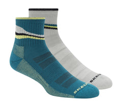 Skechers 2 Pack Men's Quarter Trail Socks
