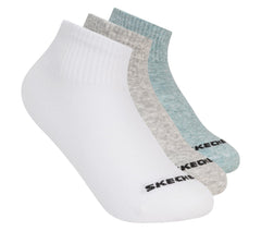 Skechers 3 Pack Boys' Quarter Crew Cotton Socks